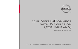 2015 Nissan MURANO LC2 Kai M Navigation Manual